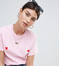 Футболка с сердечками Missguided - Розовый