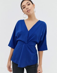 Блузка с запахом AX Paris - Синий