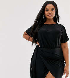 Черное платье мини с завязкой Koco & K Plus - Черный