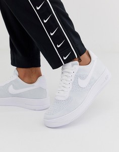 Белые кроссовки Nike air force 1 flyknit - Белый