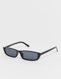 Черные солнцезащитные очки в тонкой оправе Bershka - Черный