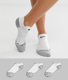 Набор из 3 пар белых низких спортивных носков Nike Training Dri-FIT - Белый