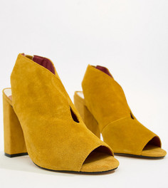 Желтые замшевые туфли на каблуке River Island - Желтый
