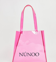 Маленькая розовая сумка-тоут из прозрачного материала Nunoo - Розовый
