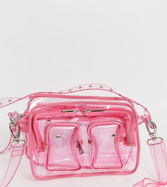 Розовая прозрачная сумка на плечо Nunoo Ellie - Розовый