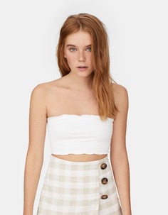 Топ-бандо с ажурной вышивкой Stradivarius