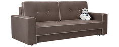 Диван тканевый прямой Принстон Breeze серо-коричневый (Велюр) Home Me