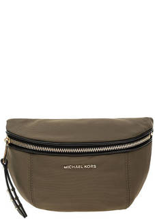 Сумка Текстильная поясная сумка цвета хаки Leila Michael Kors