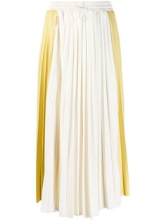 Moncler плиссированная юбка с контрастными вставками