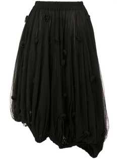 Rundholz asymmetric tulle skirt