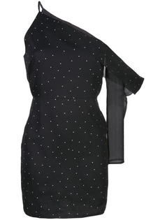 Michelle Mason asymmetric sleeve mini dress