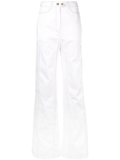 Ellery contrast stitching wide leg trousers