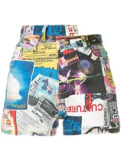 Ground Zero asymmetric printed shorts