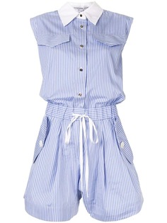 Comme Moi striped shirt playsuit
