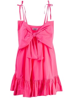 MSGM summer bow ruched dress