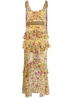 For Love And Lemons многослойное платье с цветочным принтом