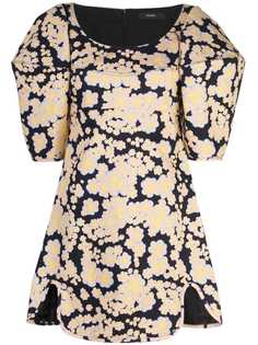 Ellery платье с цветочным принтом и структурированными рукавами