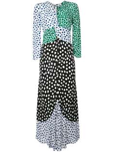 Rixo tiered v neck dress
