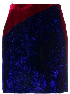 Versace Vintage бархатное платье мини с эффектом заломов