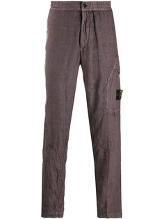 Stone Island crinkle effect trousers