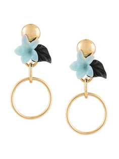 Lele Sadoughi Hibiscus hoop earrings