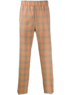 Paura check track trousers