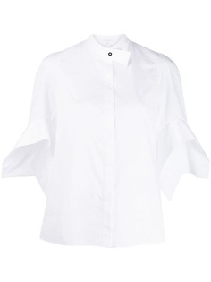 Delpozo расклешенная рубашка с короткими рукавами