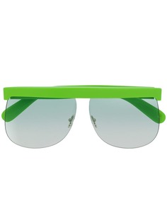 Courrèges массивные солнцезащитные очки-авиаторы