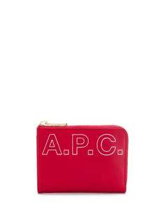 A.P.C. кошелек с вышитым логотипом