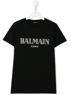 Balmain Kids футболка с логотипом