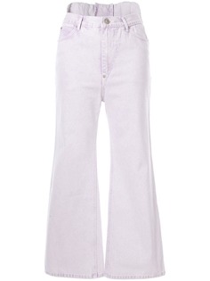 pushBUTTON cropped flared jeans