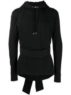 GmbH belted waist hoodie