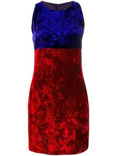 Versace Vintage бархатное платье мини с эффектом заломов
