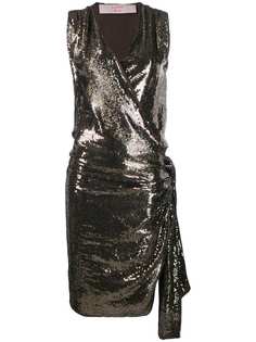 Lanvin Vintage драпированное платье 2004-го года с пайетками