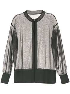 Kuho sheer zip front cardigan
