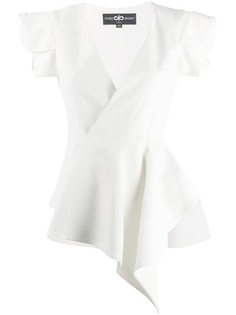 Avaro Figlio asymmetric hem wrap top