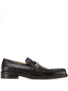 Martine Rose embossed chain detail loafers