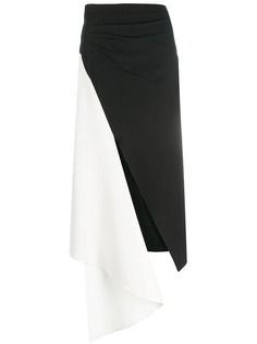 Avaro Figlio colour block asymmetric skirt