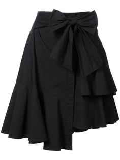 Josie Natori асимметричная юбка с запахом