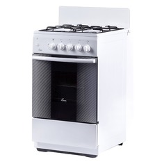Газовая плита FLAMA AK 1416 W, электрическая духовка, белый