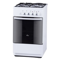 Газовая плита FLAMA RK 23-105 W, электрическая духовка, белый