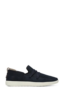 Синие кожаные слипоны Timberland