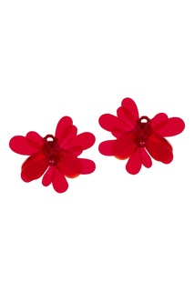 Красные серьги-цветки Simone Rocha