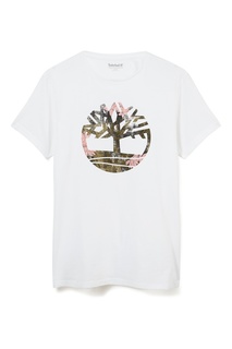 Белая футболка с символом Timberland