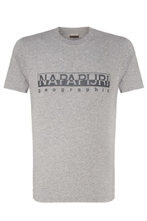 Серая футболка с логотипом Napapijri