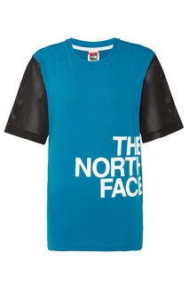 Футболка с логотипом и контрастными рукавами The North Face