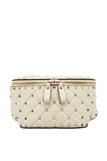 Белая поясная сумка Valentino Garavani Rockstud Spike