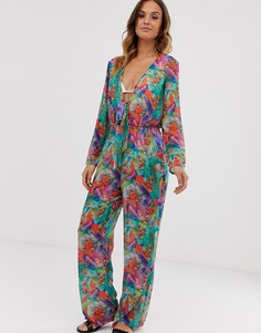 Комбинезон с тропическим цветочным принтом Unique21 - Зеленый