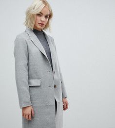 Серое приталенное пальто New Look - Серый