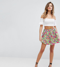 Мини-юбка с цветочным принтом PrettyLittleThing - Мульти